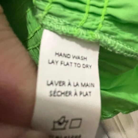 Ramy Brook Yolanda smocked top size small in neon green - Picture 11 of 15